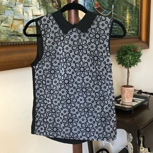 Halogen Grey and Black Blouse